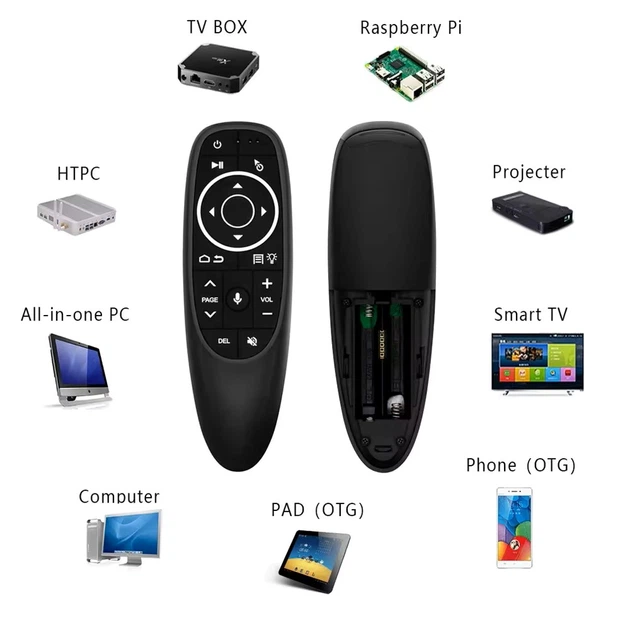 Пульт аеромишка Air Mouse G10S Pro з мікрофоном та гіроскопом, з підсвіткою кнопок, для Android медіаплеєра, ТВ приставки (G10S Pro) - Фото 8 Пульт аеромишка Air Mouse G10S Pro з мікрофоном та гіроскопом, з підсвіткою кнопок, для Android медіаплеєра, ТВ приставки (G10S Pro) - зображення 8