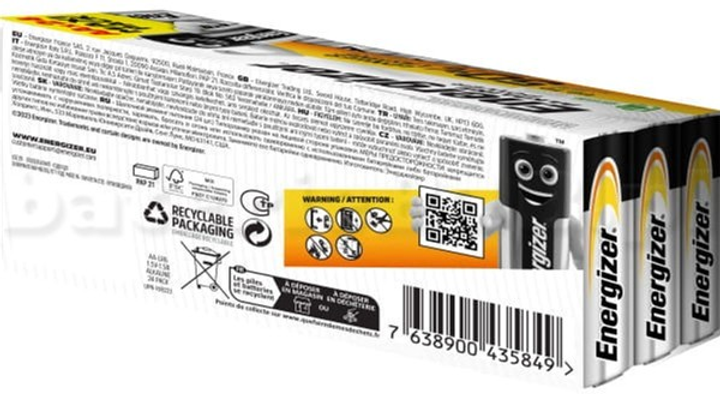 Zestaw baterii Energizer Industrial Alkaline AA / LR6 1.5 V 24 szt. (7638900435849) - obraz 3