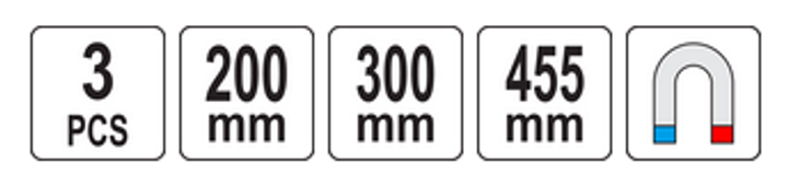 Listwy magnetyczne stalowe VOREL 3 szt (57830_v) - obraz 2