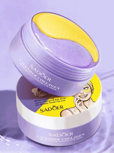 Гідрогелеві патчі Sadoer Lavander Collagen Eye Mask з колагеном та лавандою 60 шт (6973098895244) - Фото 2 Гідрогелеві патчі Sadoer Lavander Collagen Eye Mask з колагеном та лавандою 60 шт (6973098895244) - зображення 2
