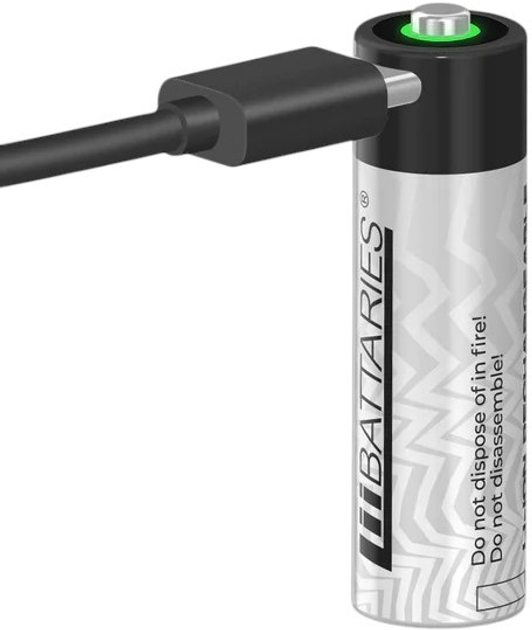 Акумулятори LiiBatteries AA TYPE-C USB Rechargeable 4 шт (9331816667097) - зображення 5