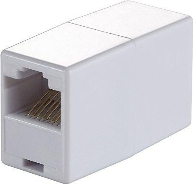Adapter LogiLink MP0031 RJ45 - RJ45 White (4052792027785) - obraz 1