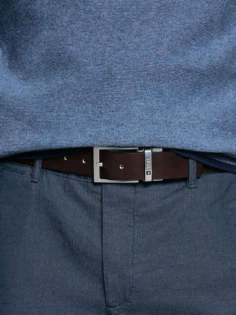 Ремінь чоловічий з натуральної шкіри Big Star Ariso 906 3XL Чорний (5900714935214) - зображення 2