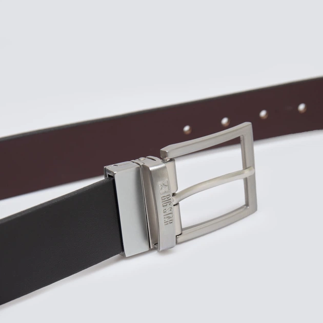 Ремінь чоловічий з натуральної шкіри Big Star Ariso 906 3XL Чорний (5900714935214) - зображення 4