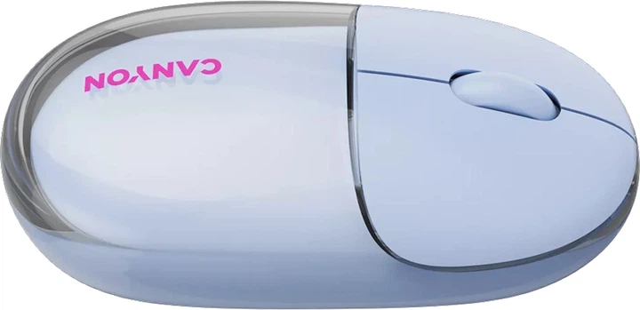 Миша Canyon OnClick 24 Dual-mode Silent Bluetooth/Wireless Transparent/Blue (CNS-CMSW24BL) - зображення 7