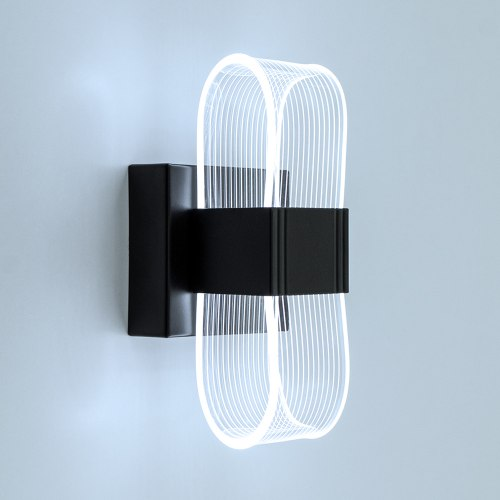 Світильник світлодіодний настінний бра LUMINARIA LUMIERA SQUARE 12W 3000-6500К ON/OFF BLACK/CLEAR 220V IP20 - зображення 3