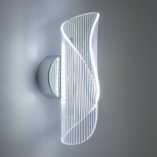 Светильник настенный светодиодный бра LUMINARIA LUMIERA 10W 3000-6500К 950Лм I-ON/OFF CHROME/CLEAR 220V IP20 - Фото 3 Светильник настенный светодиодный бра LUMINARIA LUMIERA 10W 3000-6500К 950Лм I-ON/OFF CHROME/CLEAR 220V IP20 - изображение 3