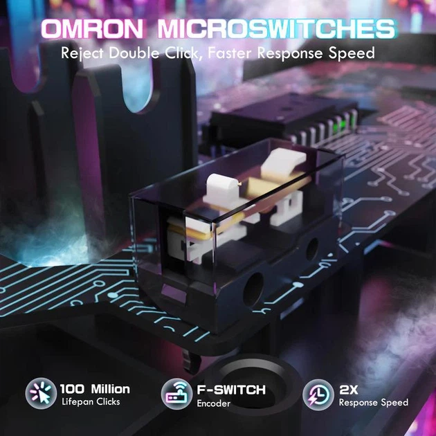 Игровая мышь ATTACK SHARK X1 Tri-mode With Touchpad RGB с