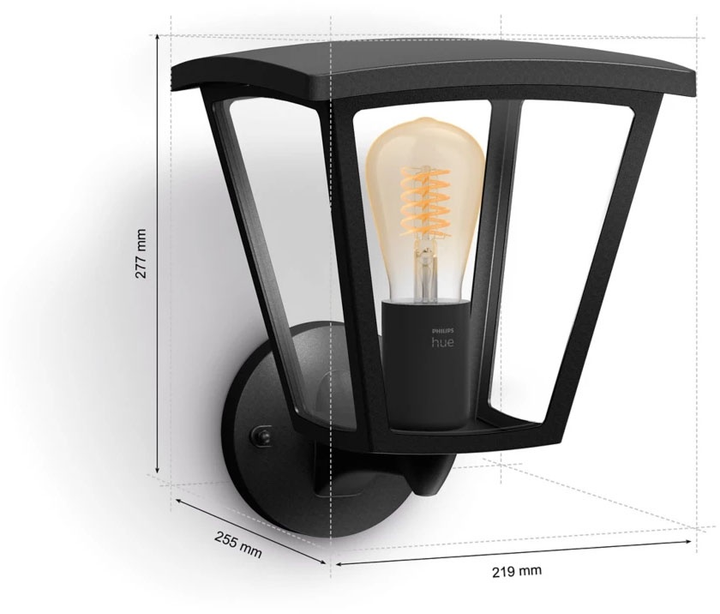 Lampa ścienna Philips Hue White Inara Outdoor Wall Light (8719514388512) - obraz 4