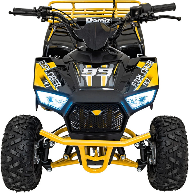 Квадроцикл бензиновий Ramiz Explorer 110CC Жовтий (5903864983722) - зображення 3