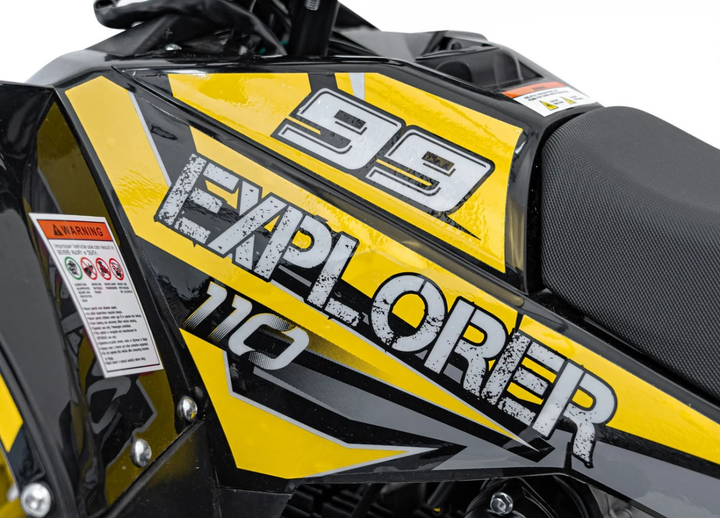 Квадроцикл бензиновий Ramiz Explorer 110CC Жовтий (5903864983722) - зображення 20