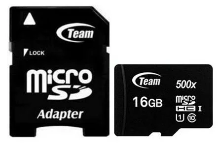 Карта памяти Team Group microSDHC 16 ГБ UHS-I Class 10 с SD-адаптером, чтение до 80 МБ/с, запись до 15 МБ/с (TUSDH16GCL10U03) - изображение 2