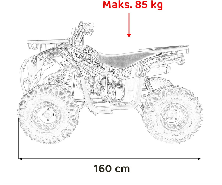 Квадроцикл бензиновий Ramiz Discoverer 125CC Помаранчевий (5903864983760) - зображення 19
