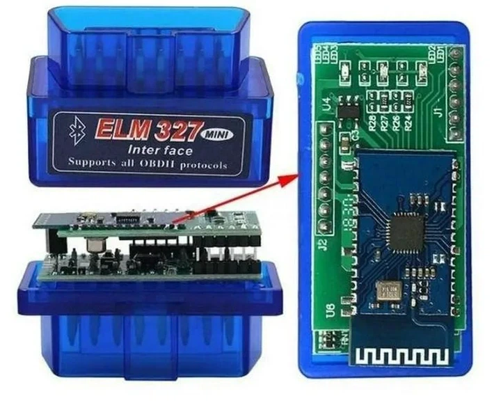 Сканер mini ELM327 OBD2 Bluetooth для діагностики авто синій - зображення 5