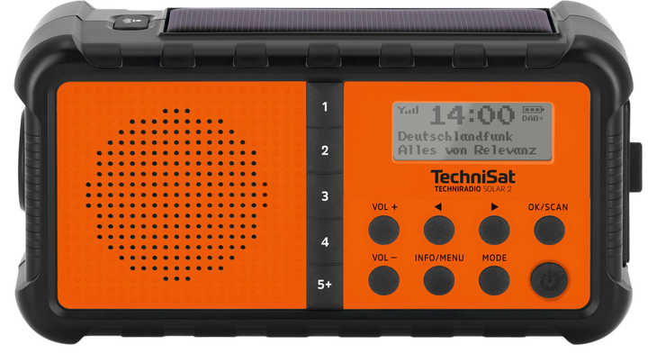 Радіо TechniSat TechniRadio Solar 2 Black/Orange (0000/3996) - зображення 2