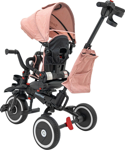 Rowerek trójkołowy SporTrike Rider Różowy (5903864985405) - obraz 5