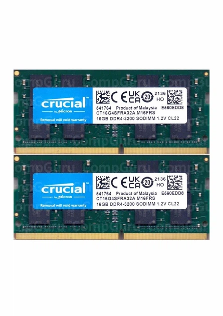 Crucial 32GB (16GBx2) KIT DDR4 メモリー 3200 Crucial 32GB Kit (16GBx2) DDR4-3200 UDIMM | CT2K16G4DFRA32A