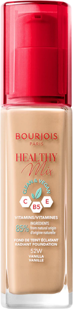 Podkład do twarzy Bourjois Healthy Mix Clean & Vegan 52W Vanilla 30 ml (3616303397166) - obraz 1