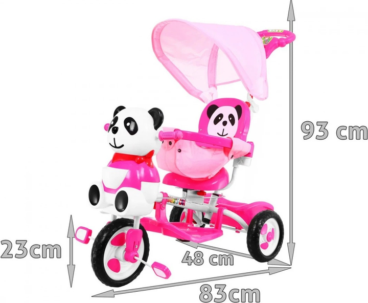 Триколісний велосипед для дітей SporTrike Панда Рожевий (5903864909630) - зображення 4