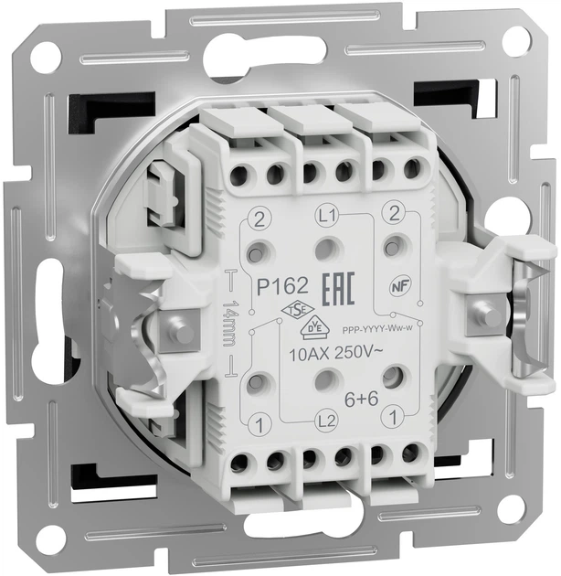Перемикач 2-клавішний Schneider Electric Asfora самозажимний антрацит EPH0600171 - Фото 2 Перемикач 2-клавішний Schneider Electric Asfora самозажимний антрацит EPH0600171 - изображение 2