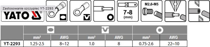 Szczypce uniwersalne YATO 215 mm (YT-2293) - obraz 3