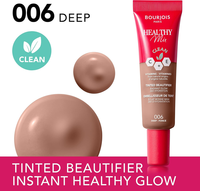 Podkład nawilżający Bourjois Healthy Mix Clean 006 Deep 30 ml (3616303011178) - obraz 2