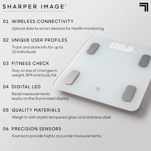 Ваги підлогові Sharper Image Smart Scale - зображення 7