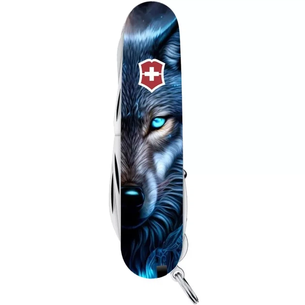 Складаний ніж Victorinox Huntsman Animal для активного відпочинку та колекціонування із зображенням вовка 16 - Фото 2 Складаний ніж Victorinox Huntsman Animal для активного відпочинку та колекціонування із зображенням вовка 16 - зображення 2