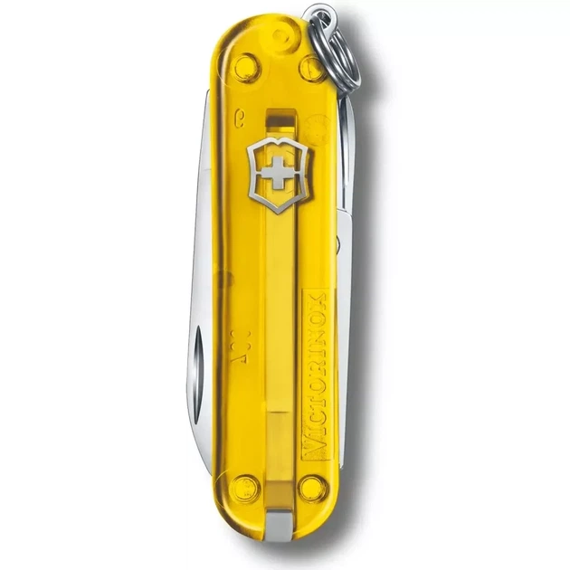 Складаний ніж Victorinox Classic жовтий для повсякденного використання із 7 функціями та компактним дизайном - зображення 2
