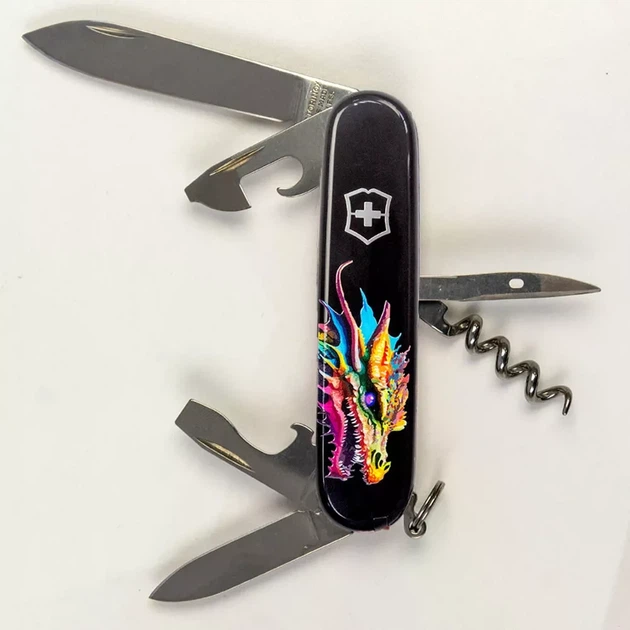 Складной нож Victorinox Spartan Zodiac Яркий дракон многофункциональный для активного отдыха и туризма - изображение 3