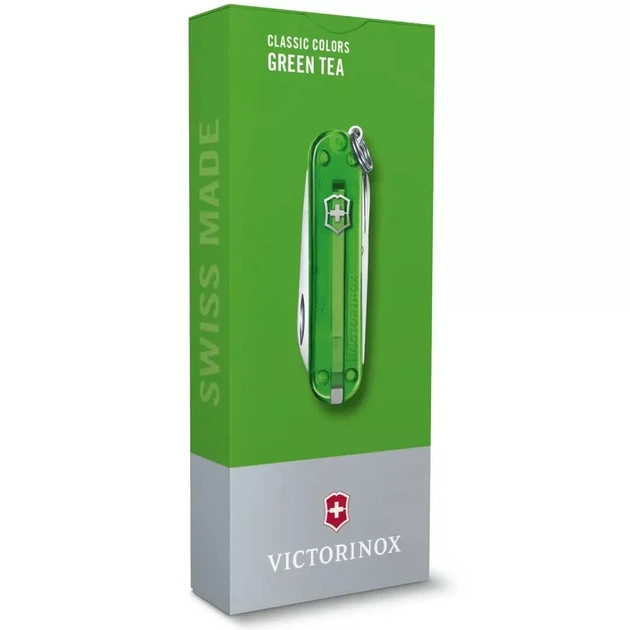 Складаний ніж Victorinox Classic 58 мм багатофункціональний для повсякденного використання зелений - зображення 4