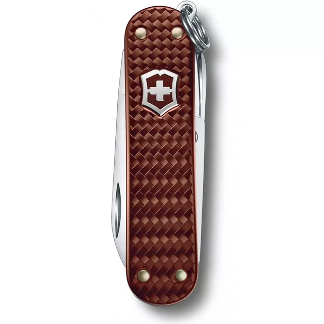 Складной нож Victorinox Classic SD Alox для повседневного использования коричневый рифленый 5 функций - изображение 2