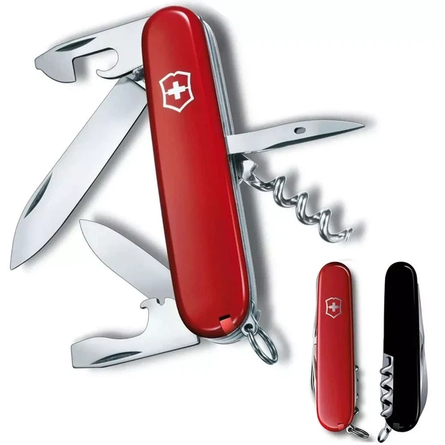 Складной нож Victorinox Spartan красно-черный для активного отдыха и туризма многофункциональный 12 в 1 - изображение 2