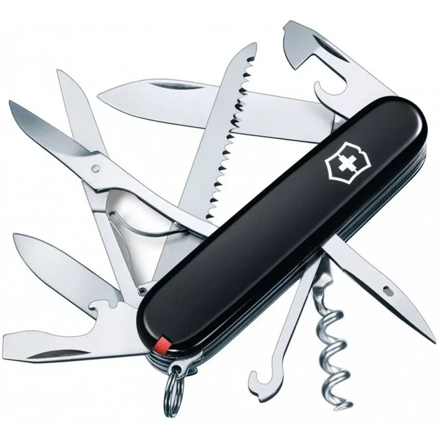 Складной нож Victorinox Huntsman патриотический для активного отдыха кемпинга и путешествий черно-красный - Фото 1 Складной нож Victorinox Huntsman патриотический для активного отдыха кемпинга и путешествий черно-красный - изображение 1