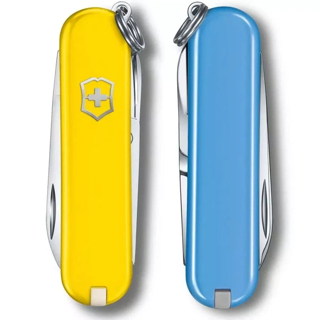 Складаний ніж Victorinox Classic SD жовто-блакитний для активного відпочинку та повсякденного використання - Фото 5 Складаний ніж Victorinox Classic SD жовто-блакитний для активного відпочинку та повсякденного використання - зображення 5