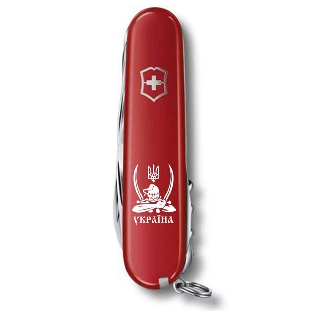 Складной нож Victorinox Climber с символикой Украины многофункциональный для туристов и активного отдыха - изображение 2