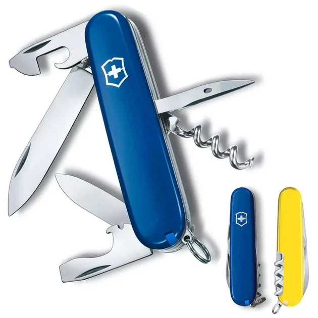 Складаний ніж Victorinox Spartan багатофункціональний для туристів і активного відпочинку синьо-жовтий - зображення 2