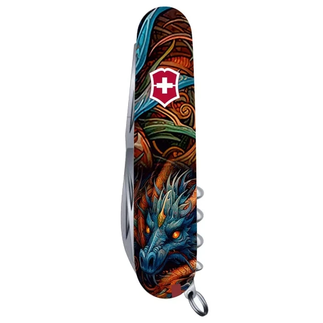 Складаний ніж Victorinox Climber для активного відпочинку та колекціонування з 14 функціями Сапфіровий дракон - зображення 2
