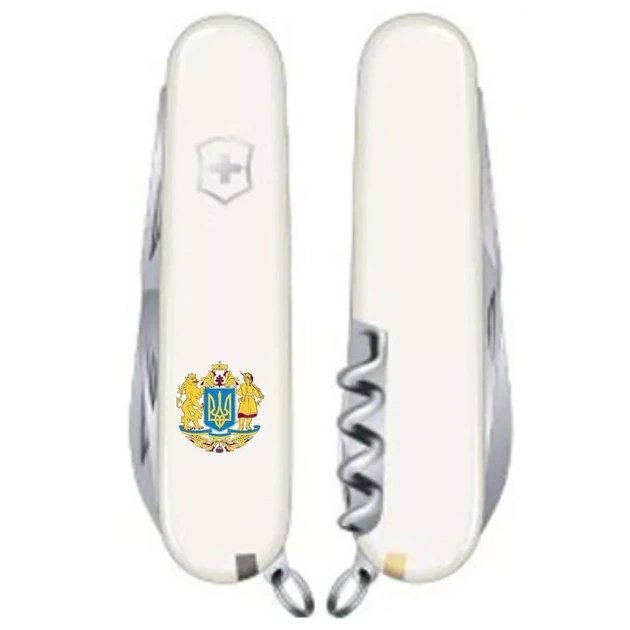Складной нож Victorinox Spartan для туризма и активного отдыха с 12 функциями и гербом Украины - изображение 2