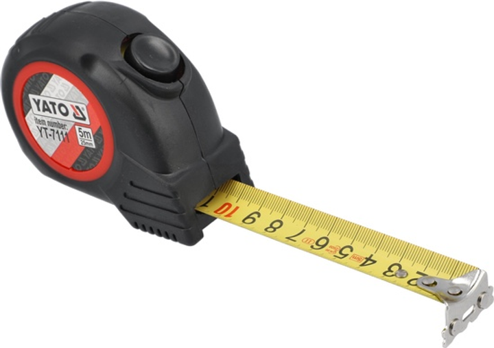 Miarka zwijana YATO z nylonową powłoką i magnesami 5 m x 25 mm (YT-7111) - obraz 3