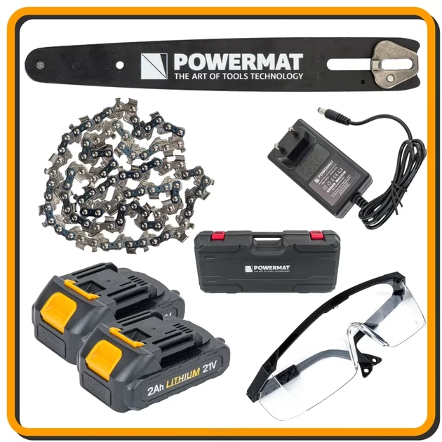 Аккумуляторная пила Powermat PM-MPA-2AHM: Для веток, с двумя аккумуляторами 21В - изображение 2