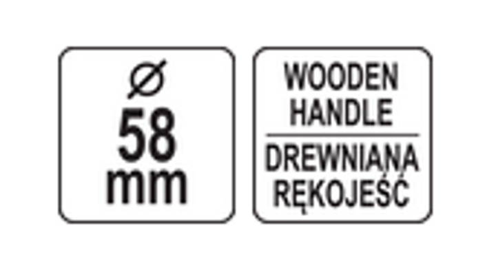 Młotek gumowy YATO 2-warstwowy 58 mm z drewnianą rączką 580 g 340 mm (YT-4603) - obraz 3