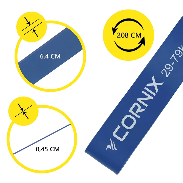 Эспандер-петля Cornix Power Band 64 мм 29-79 кг (резина для фитнеса и спорта) XR-0135 - изображение 2
