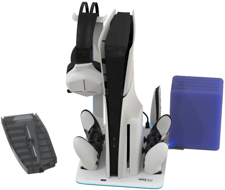 Stacja dokująca Maxx Tech PS5 DLX LED Mult-Functional Stand (5055957705527) - obraz 1
