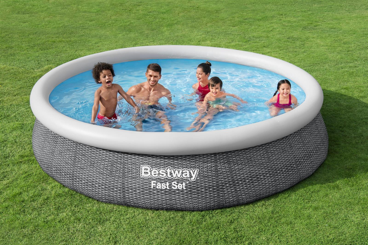 Басейн каркасний Bestway Fast Set 457 x 84 см 57313 Сірий (6941607310908) (955555910352812) - Уцінка - зображення 5