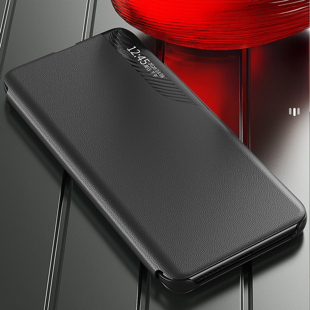 Etui z klapką Hurtel Eco Leather View Case do Samsung Galaxy S25 Ultra Black (5907769368271) - obraz 4