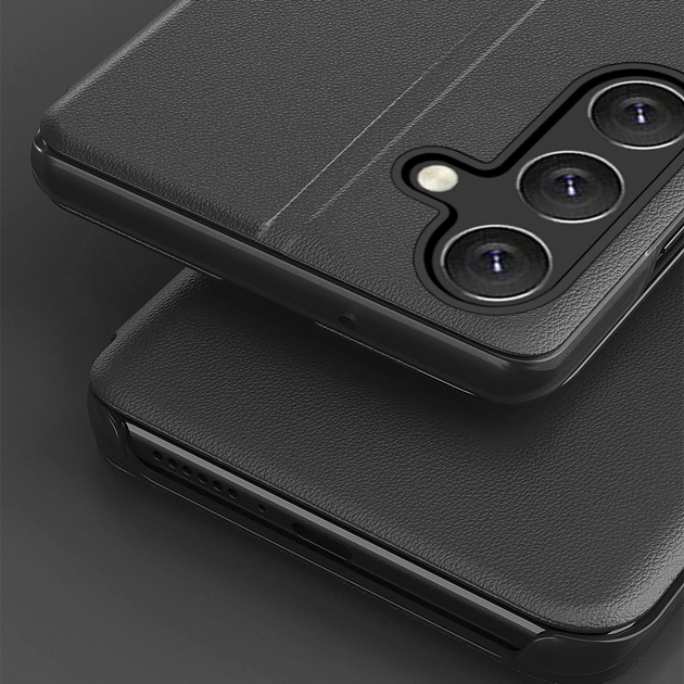 Etui z klapką Hurtel Eco Leather View Case do Samsung Galaxy S25 Black (5907769367656) - obraz 7