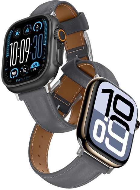 Ремінець AMAZINGTHING Class Band для Apple Watch 45 / 46 / 49 мм Grey (4896238001263) - зображення 1