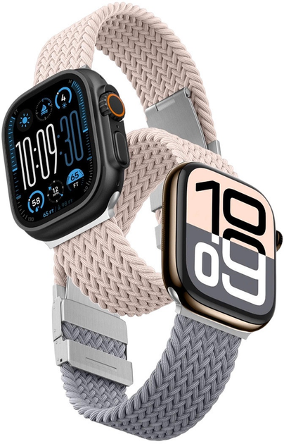 Pasek AMAZINGTHING Blend Band do Apple Watch 45 / 46 / 49 mm 2 szt. Pink-Gray (4896238001294) - obraz 1