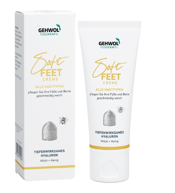 Крем для ніг Gehwol Fusskraft Soft Feet Cream (Геволь) Молоко та мед, 125 мл — шовковий догляд, гіалуронова кислота, зволоження та живлення шкіри стоп - Фото 1 Крем для ніг Gehwol Fusskraft Soft Feet Cream (Геволь) Молоко та мед, 125 мл — шовковий догляд, гіалуронова кислота, зволоження та живлення шкіри стоп - зображення 1